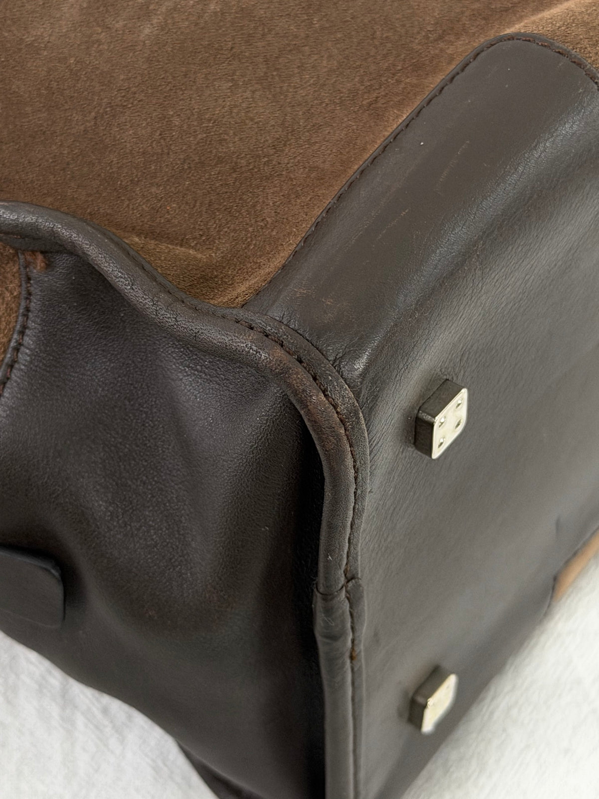 LOEWE Suede Amazona Handbag