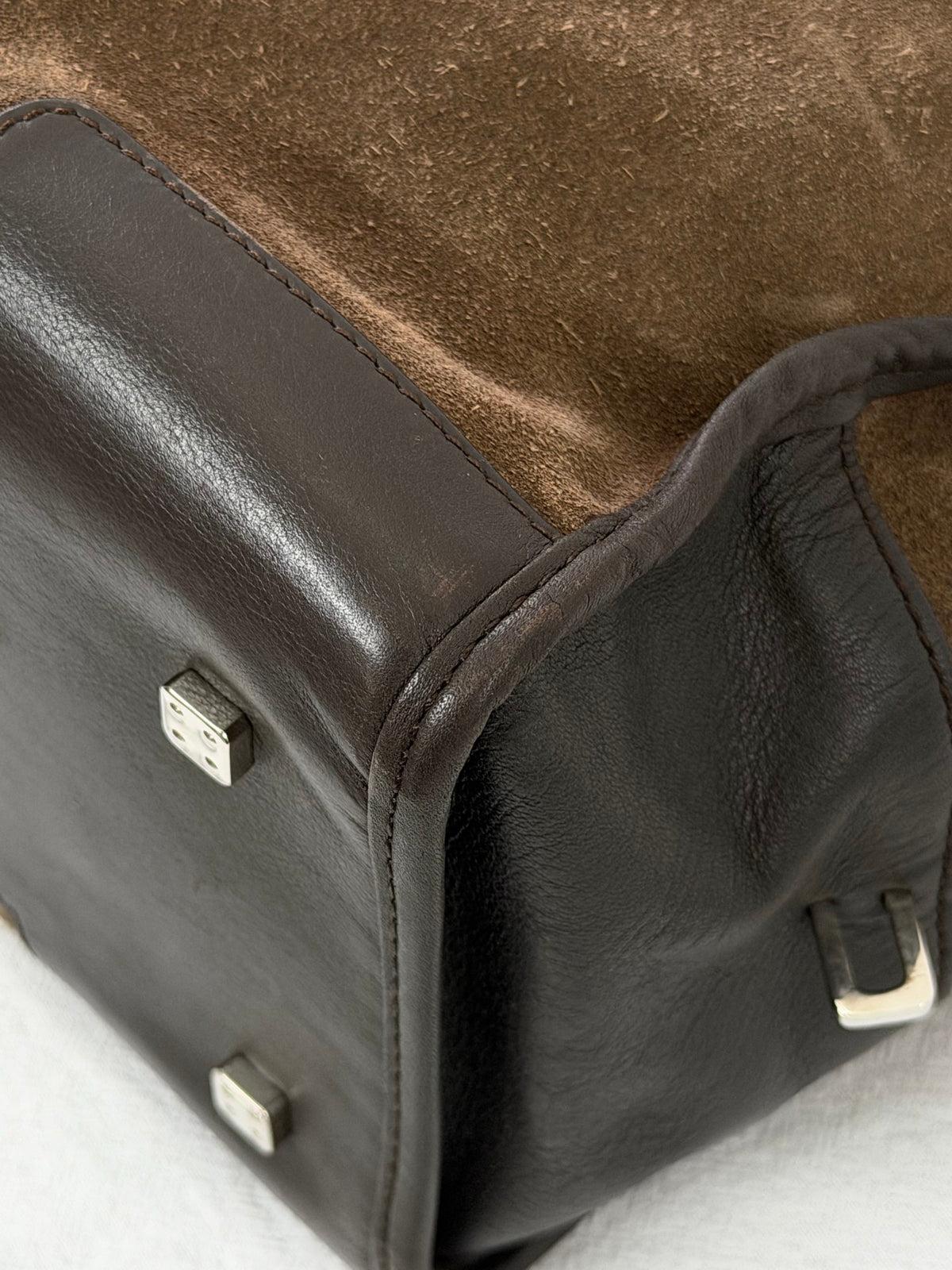 LOEWE Suede Amazona Handbag