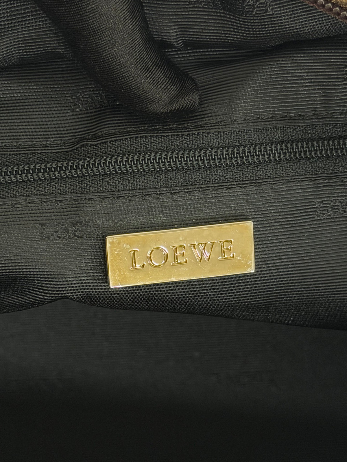 LOEWE Suede Amazona Handbag