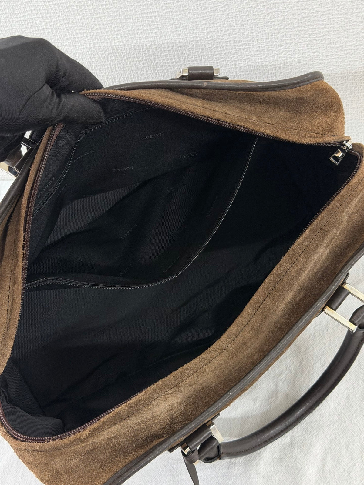 LOEWE Suede Amazona Handbag