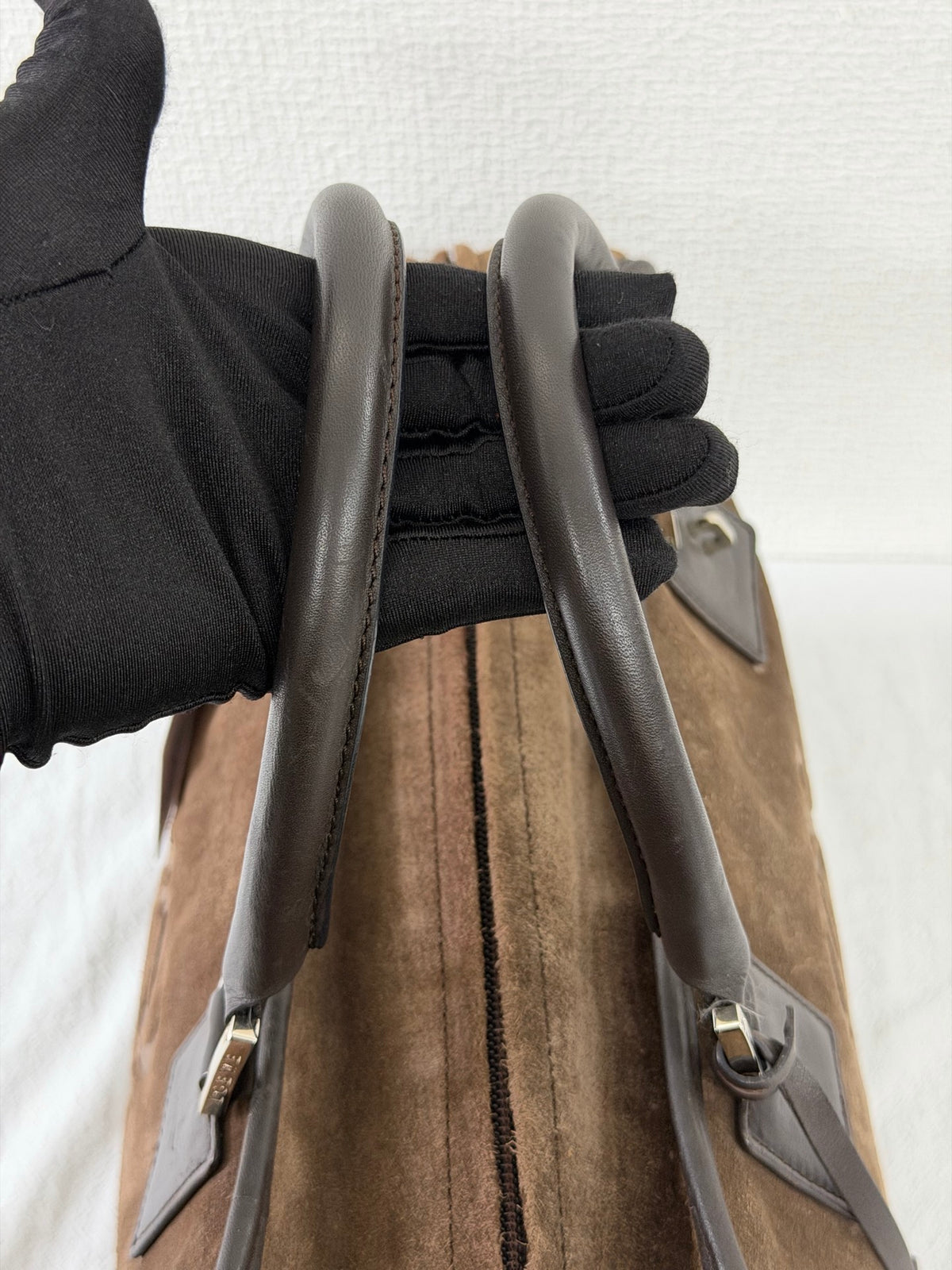 LOEWE Suede Amazona Handbag