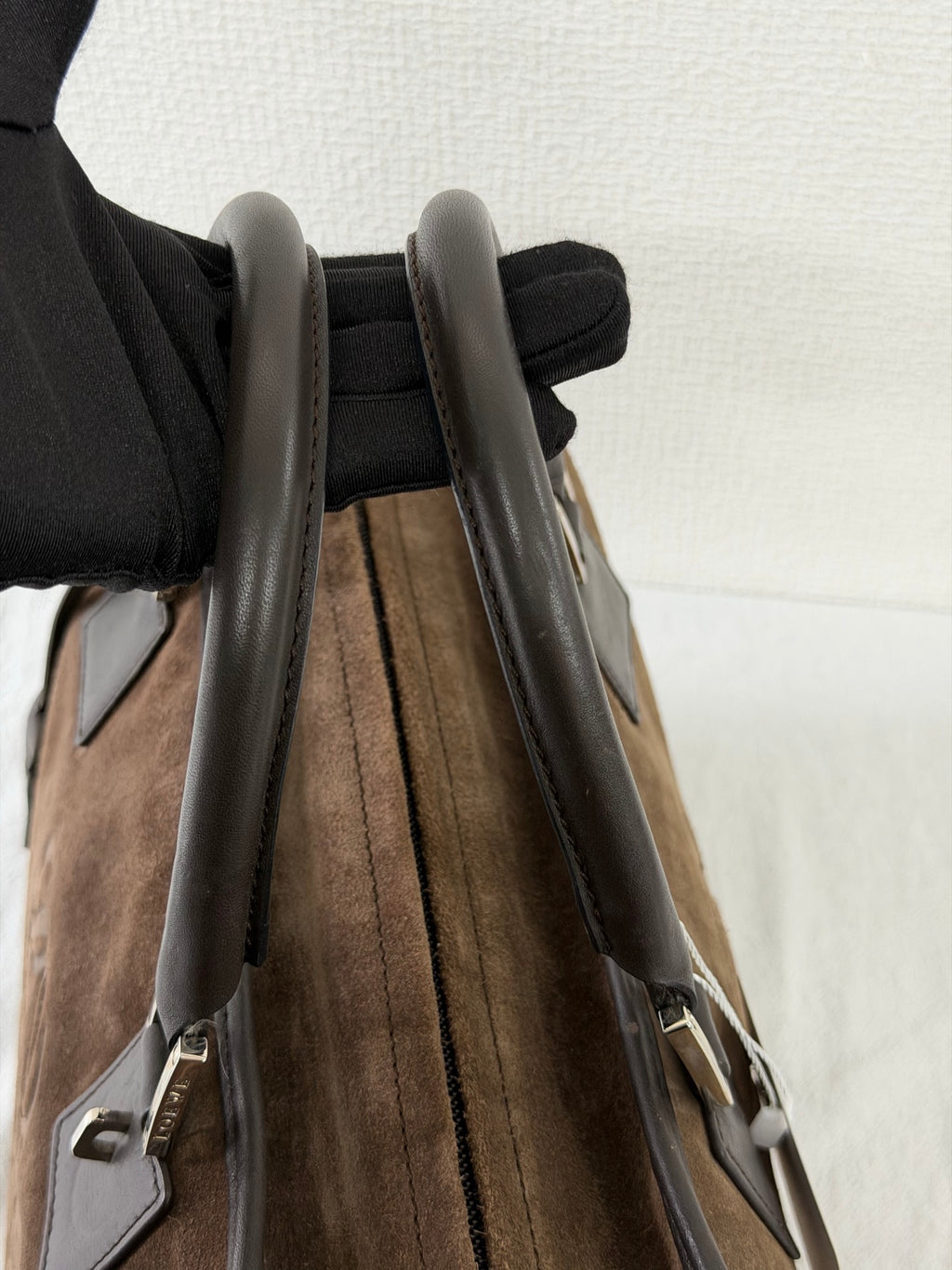 LOEWE Suede Amazona Handbag