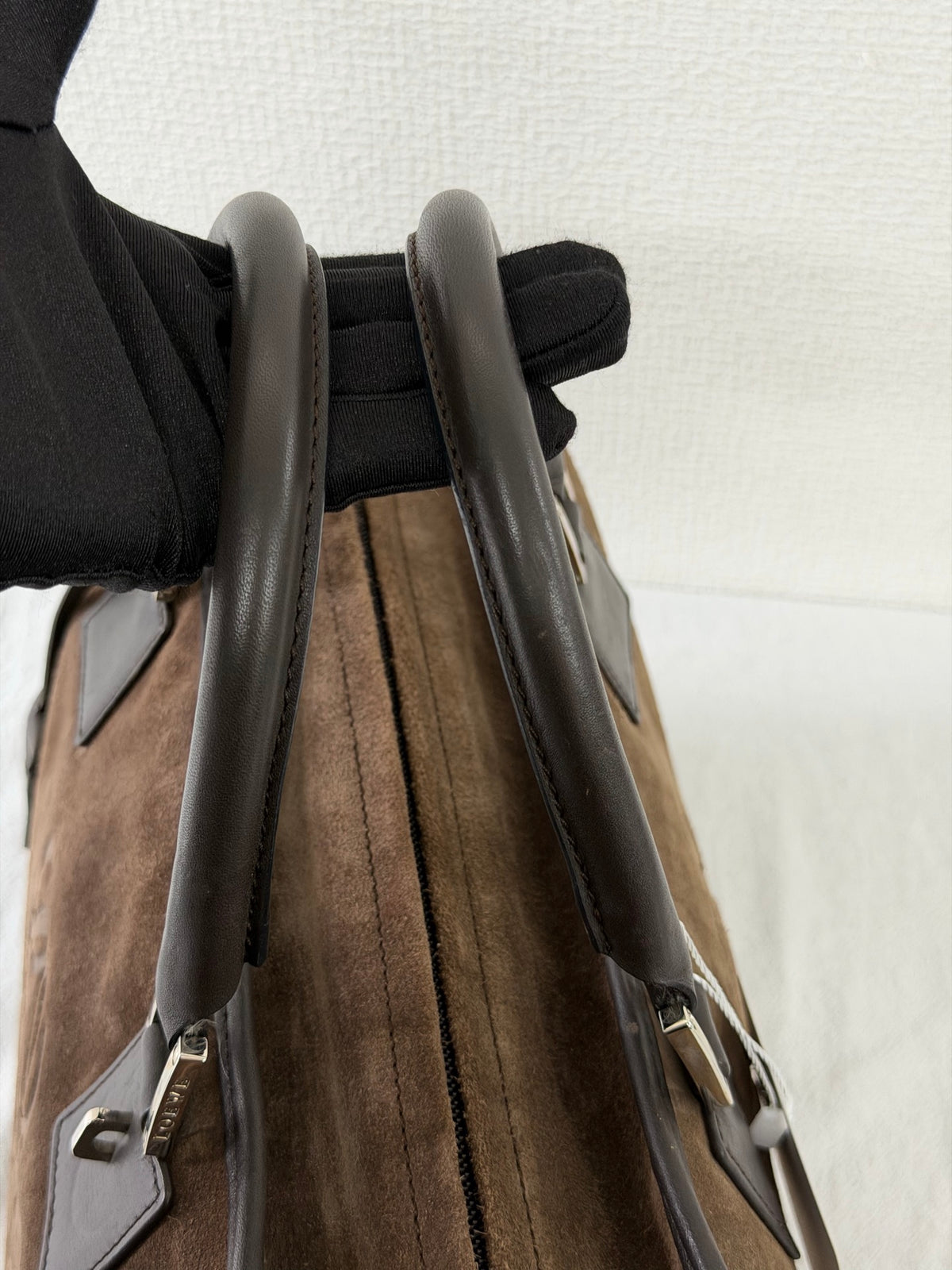 LOEWE Suede Amazona Handbag