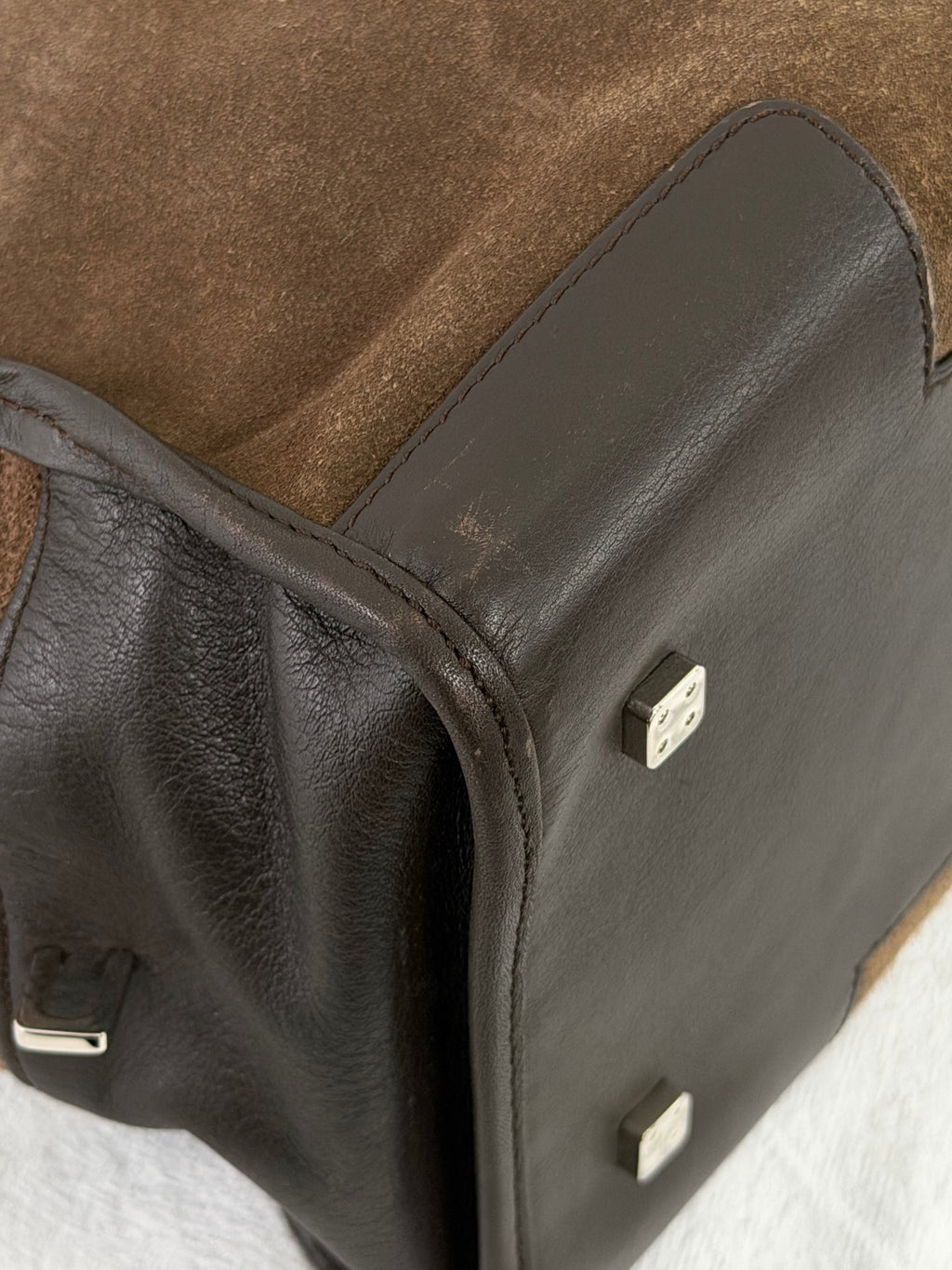 LOEWE Suede Amazona Handbag