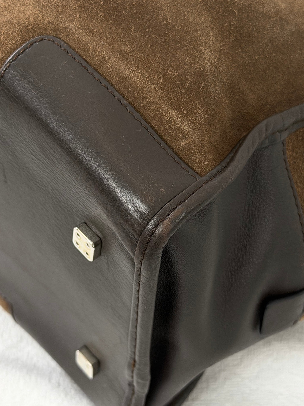 LOEWE Suede Amazona Handbag