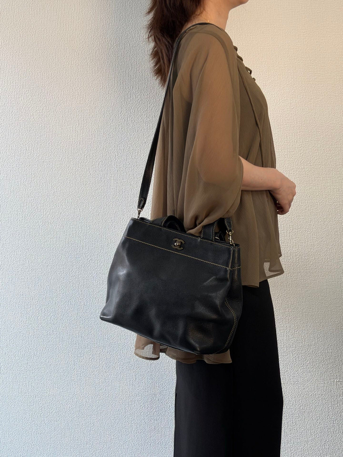 CHANEL Wild Stitch 2-Way Tote Bag