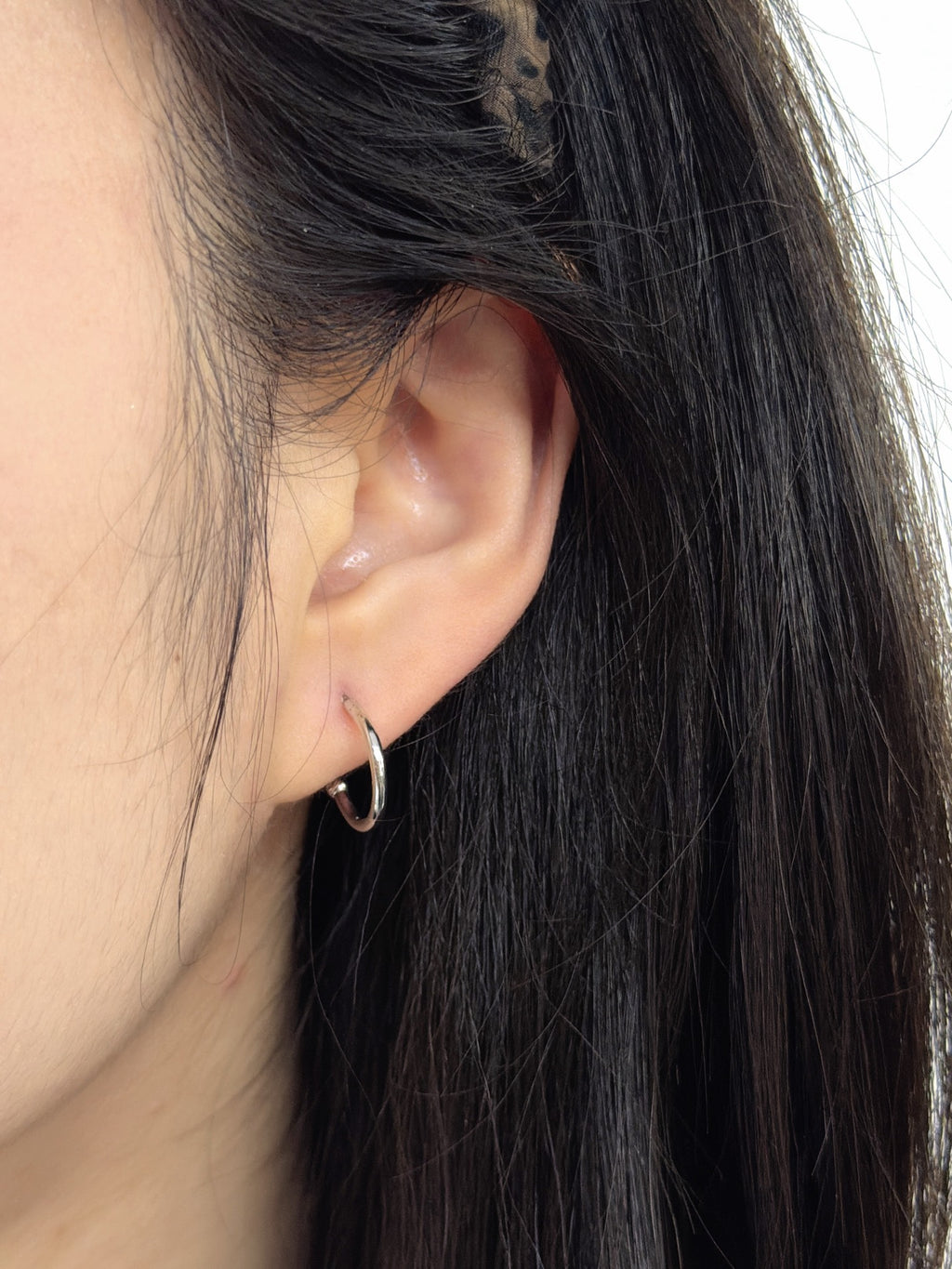 CHANEL Pink Enamel Heart Hoop Drop Earrings