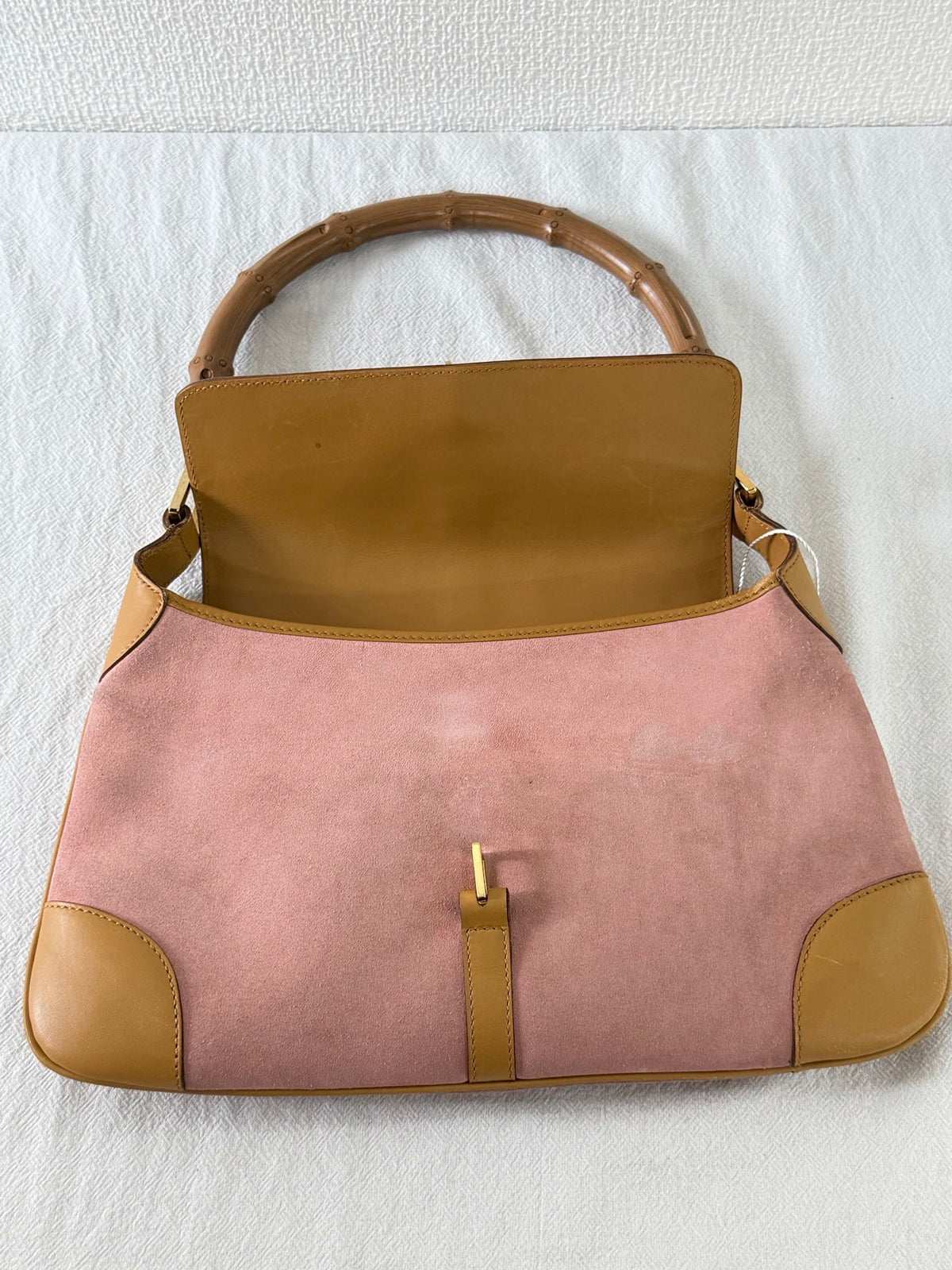Gucci  Bamboo Jackie Suede Shoulder Bag