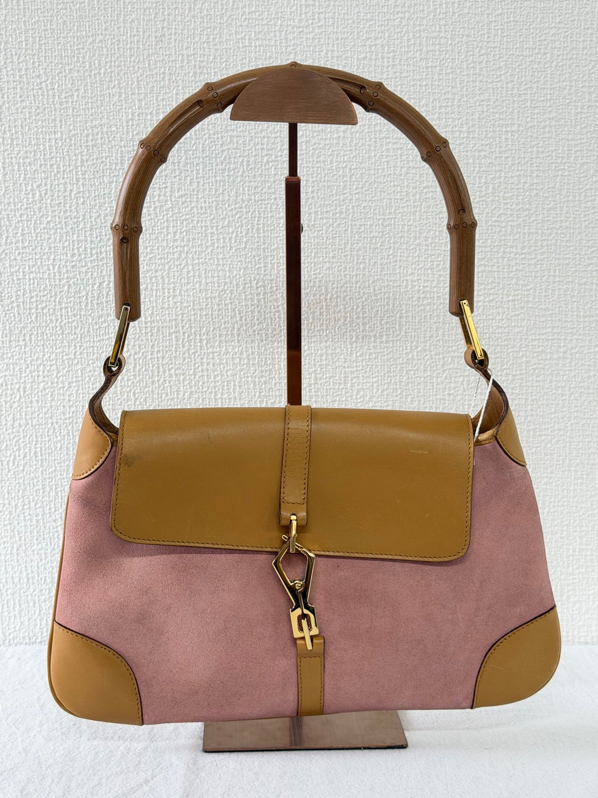 Gucci  Bamboo Jackie Suede Shoulder Bag
