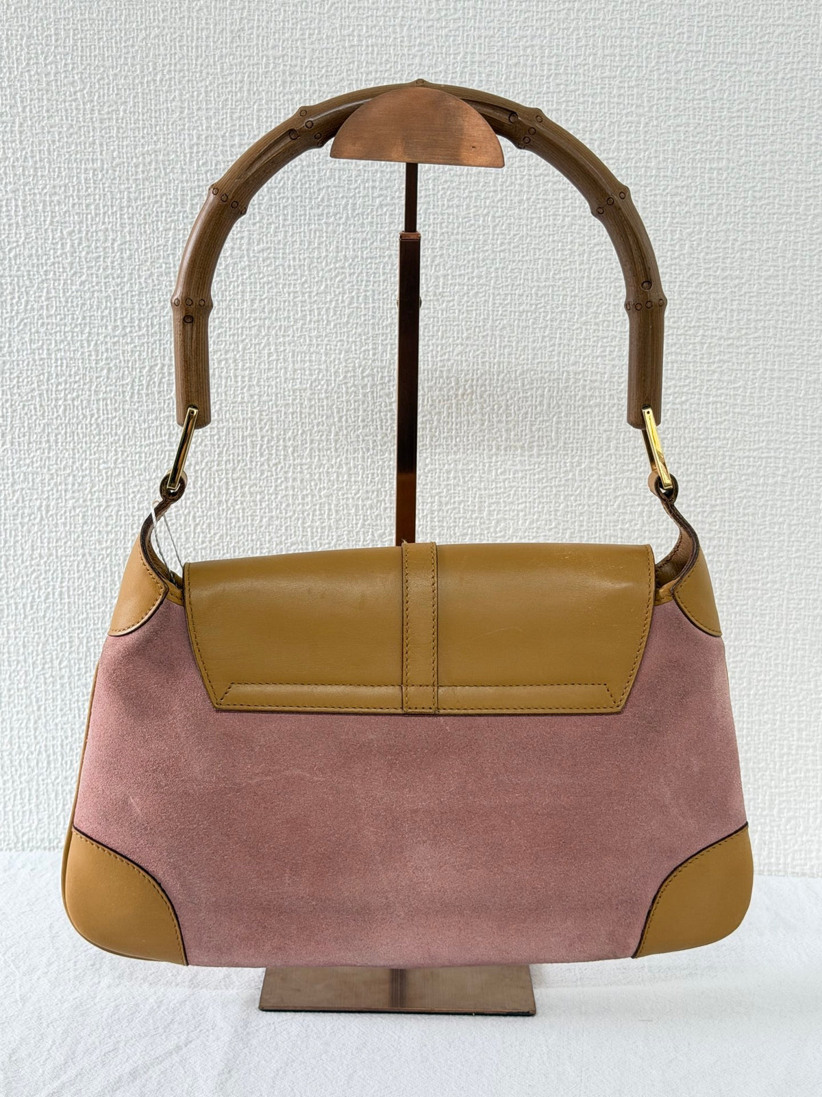 Gucci  Bamboo Jackie Suede Shoulder Bag