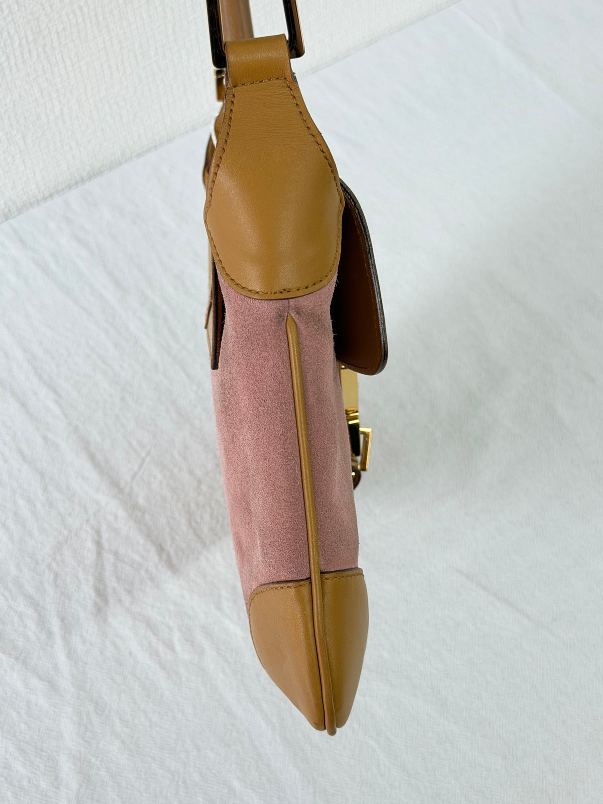 Gucci  Bamboo Jackie Suede Shoulder Bag