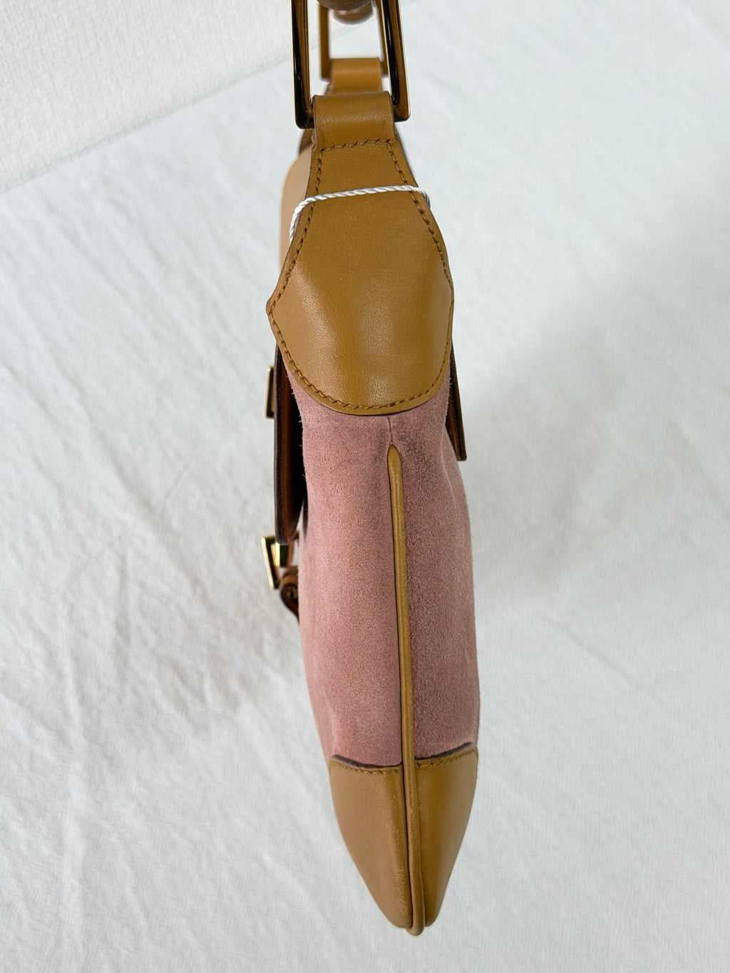 Gucci  Bamboo Jackie Suede Shoulder Bag