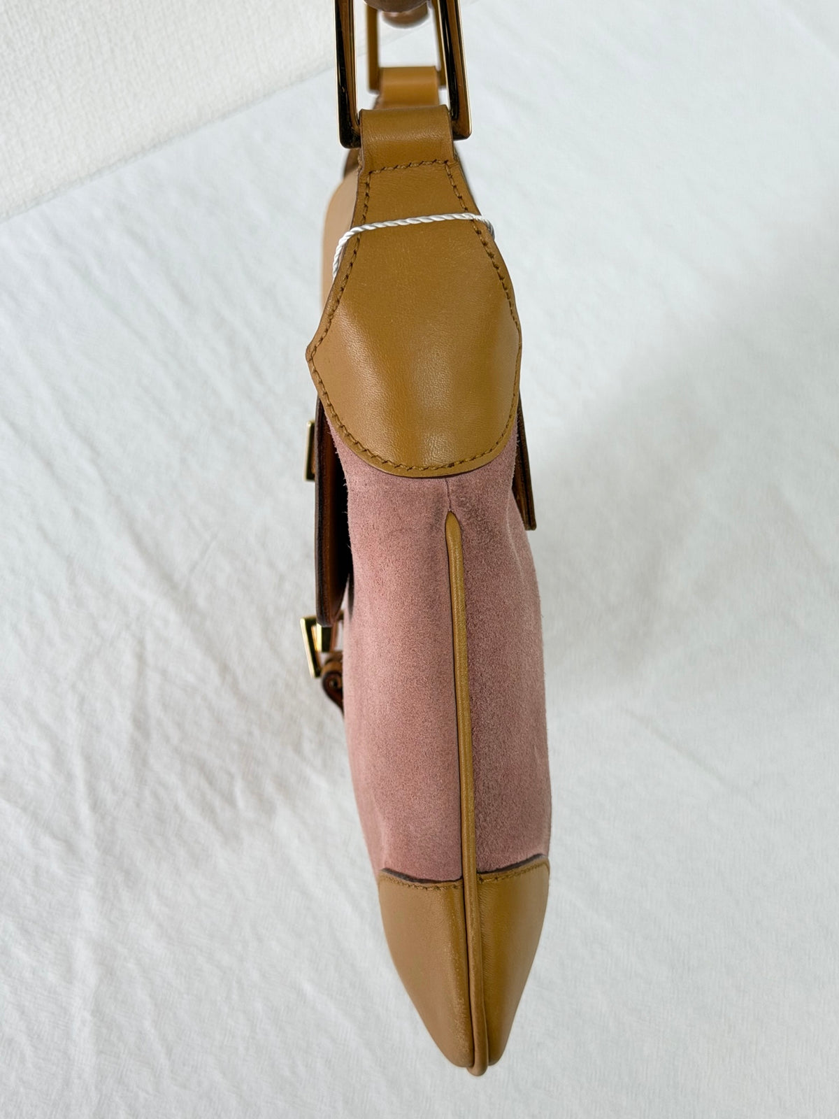 Gucci  Bamboo Jackie Suede Shoulder Bag