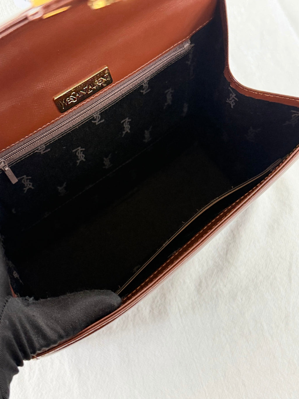 Yves Saint Laurent Box Flap Top Handle Bag