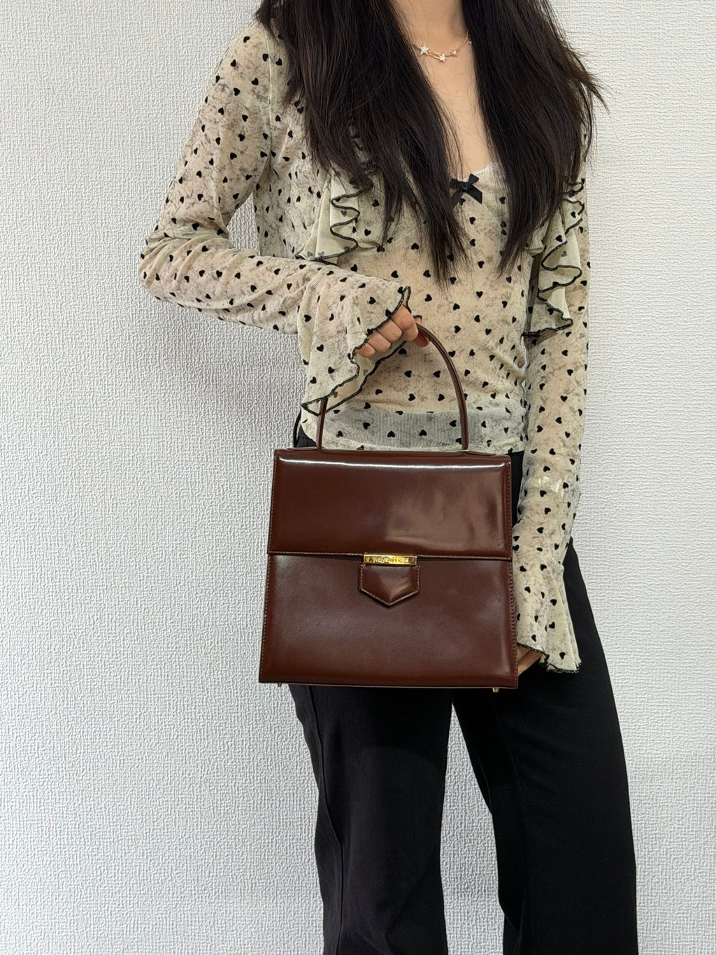 Yves Saint Laurent Box Flap Top Handle Bag