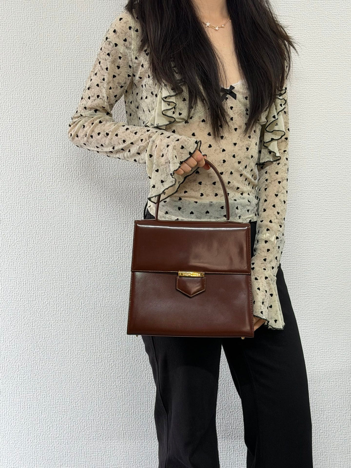 Yves Saint Laurent Box Flap Top Handle Bag