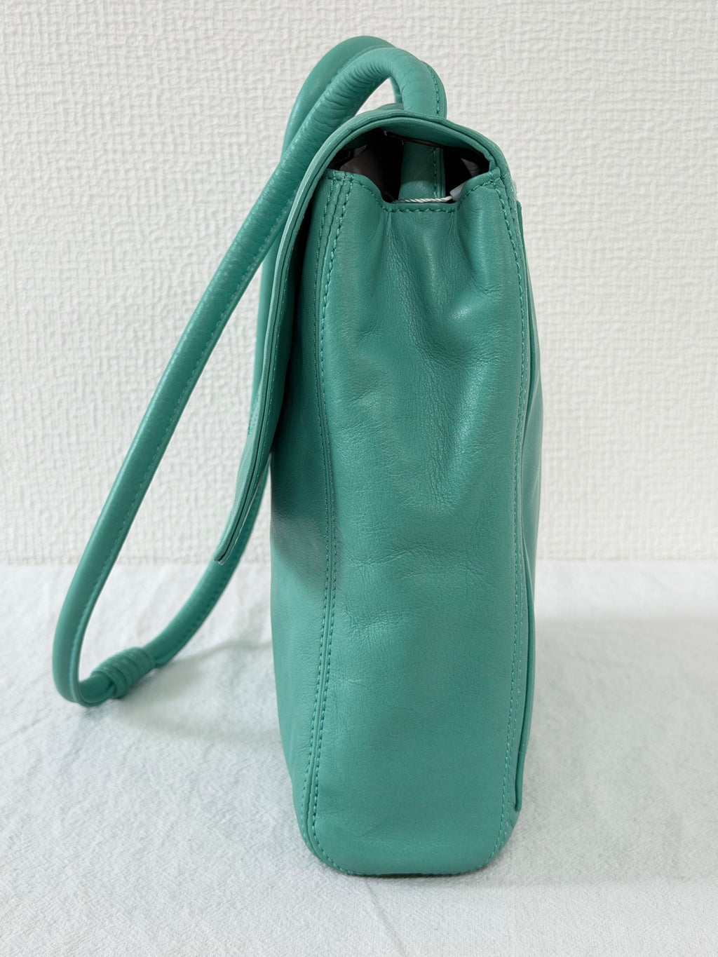 CHANEL Turquoise Caviar Stitched CC Flap Crossbody Bag