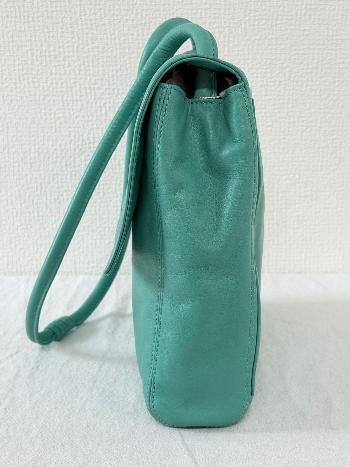 CHANEL Turquoise Caviar Stitched CC Flap Crossbody Bag