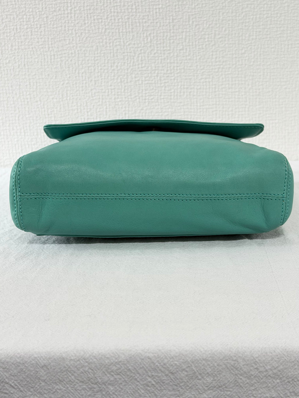 CHANEL Turquoise Caviar Stitched CC Flap Crossbody Bag