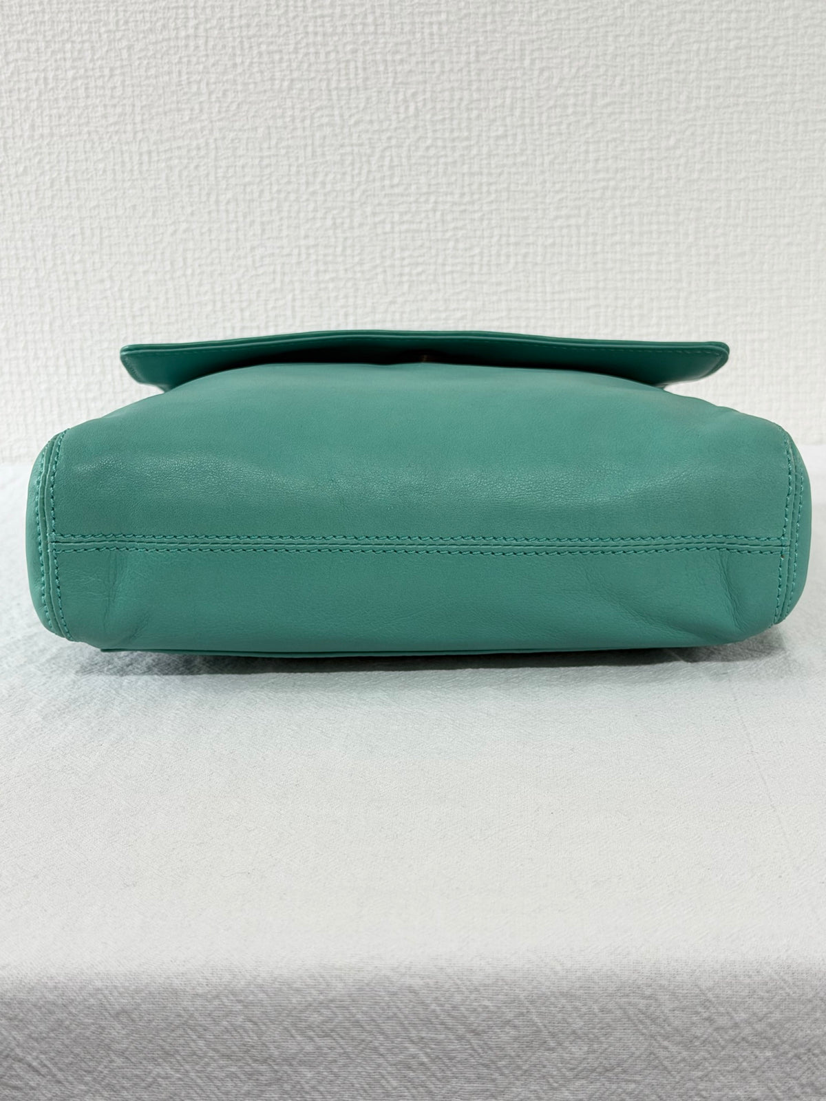 CHANEL Turquoise Caviar Stitched CC Flap Crossbody Bag