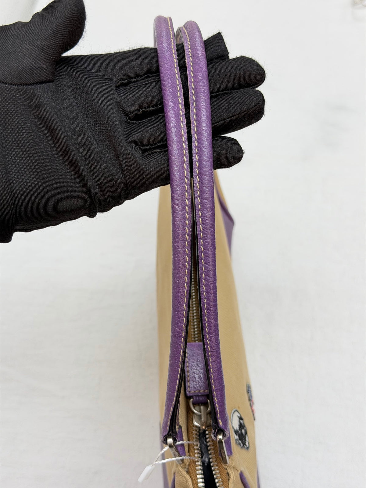 PRADA Canapa Canvas Cinghiale Bowling Bag