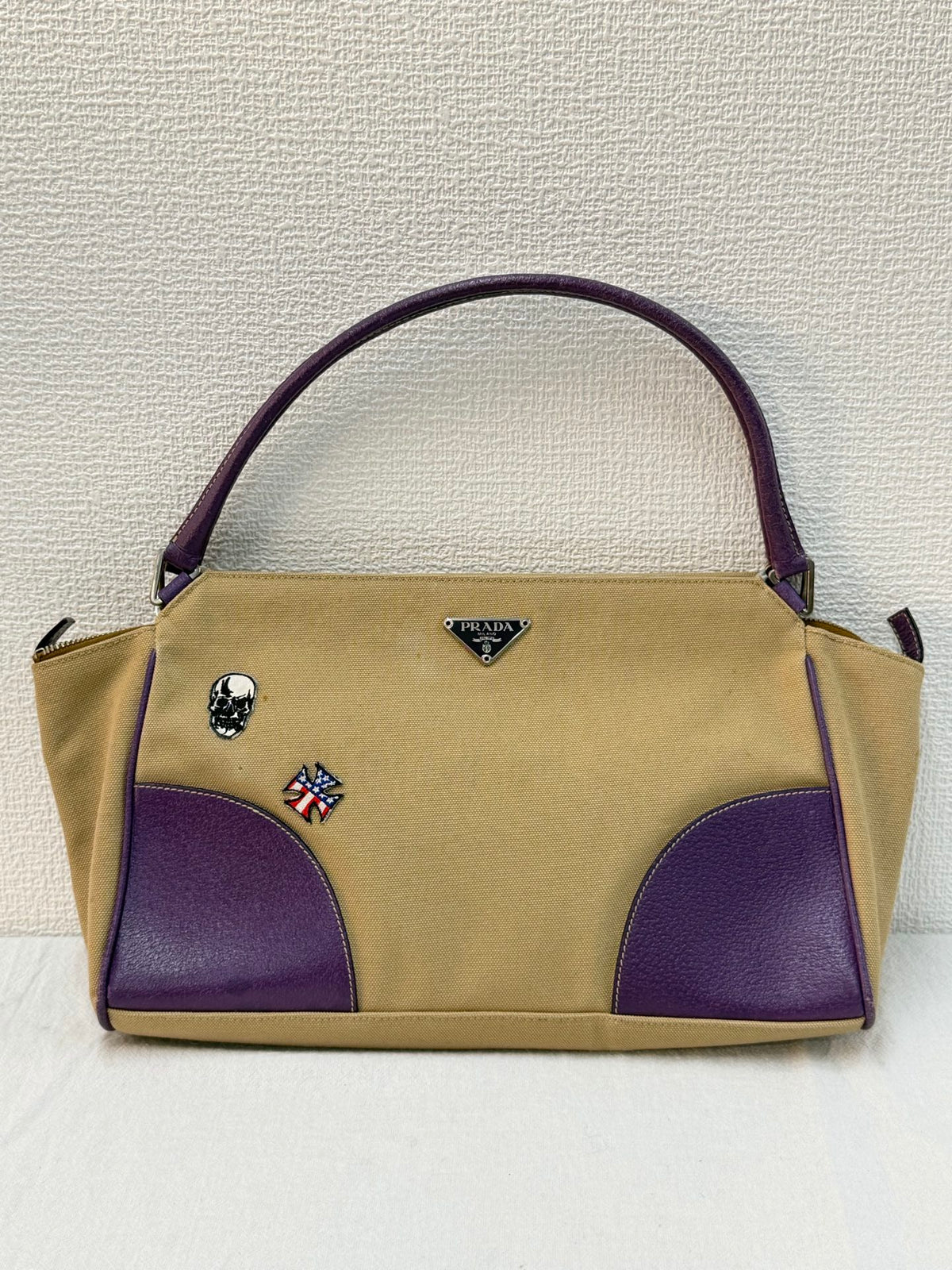 PRADA Canapa Canvas Cinghiale Bowling Bag