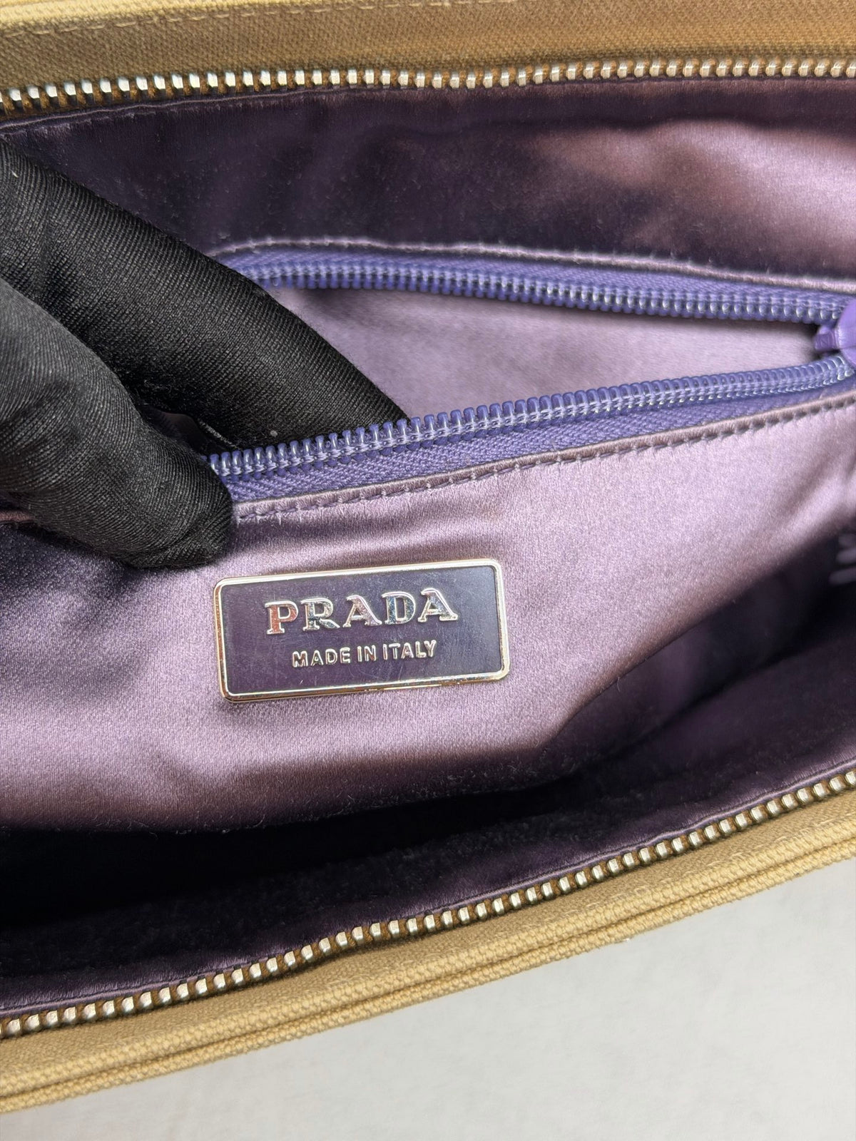 PRADA Canapa Canvas Cinghiale Bowling Bag