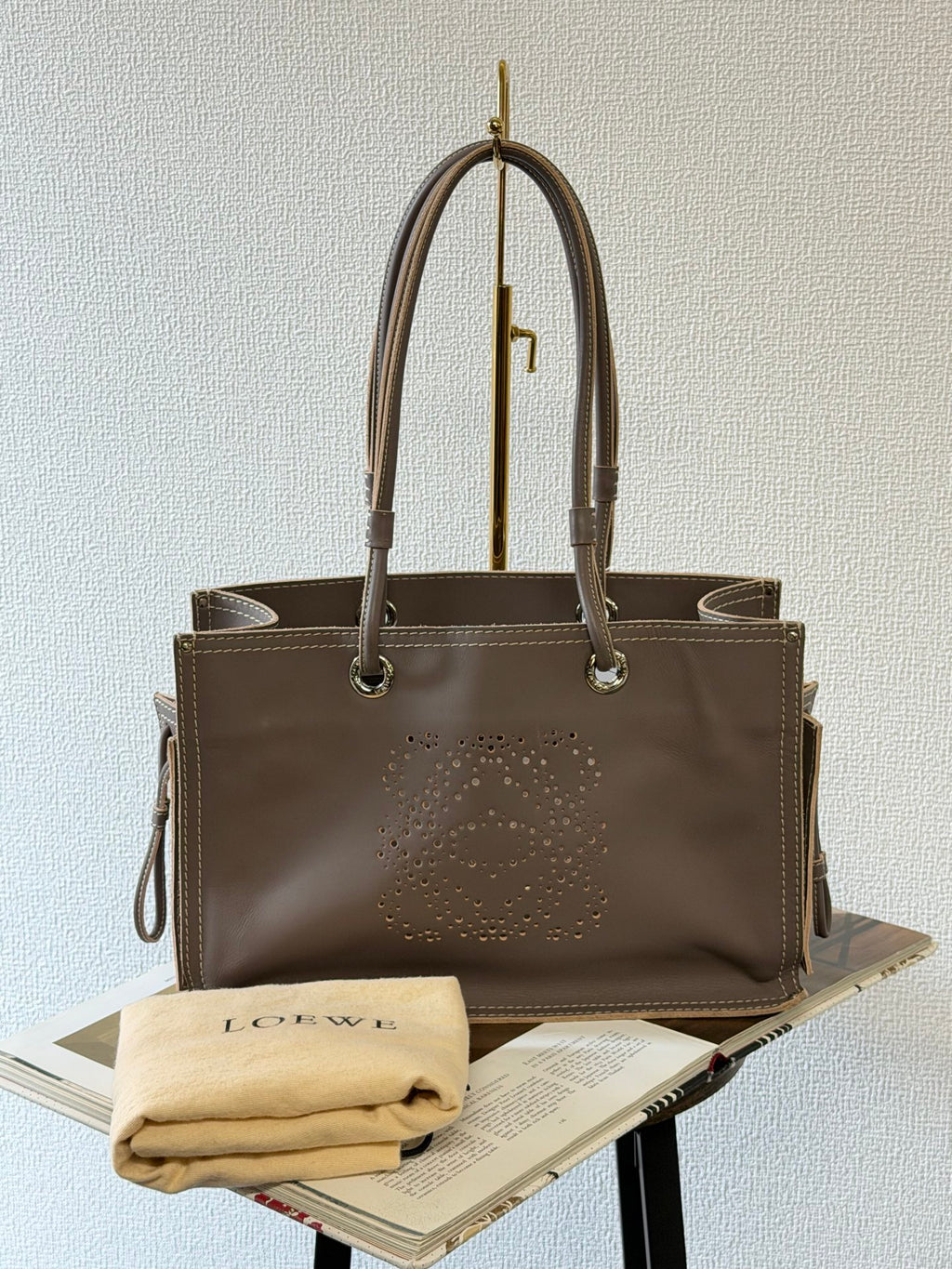LOEWE Anagram Perforated Shopper Tote bag
