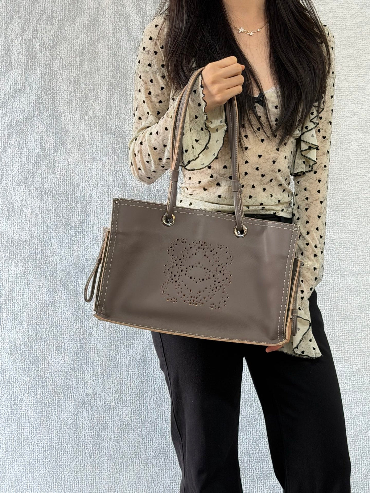 LOEWE Anagram Perforated Shopper Tote bag