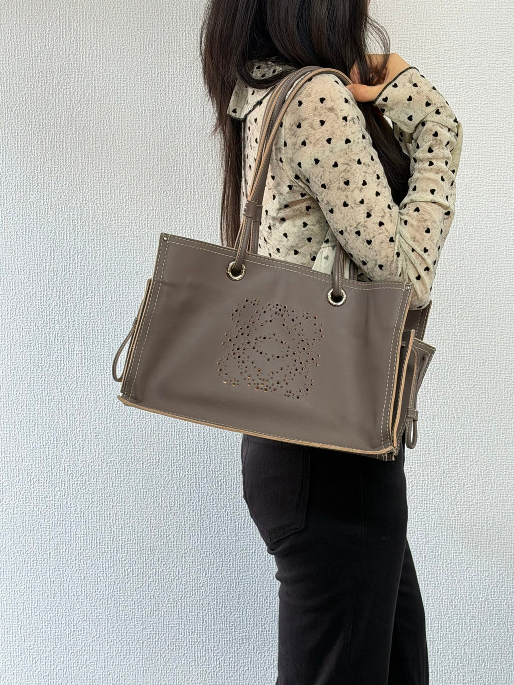 LOEWE Anagram Perforated Shopper Tote bag