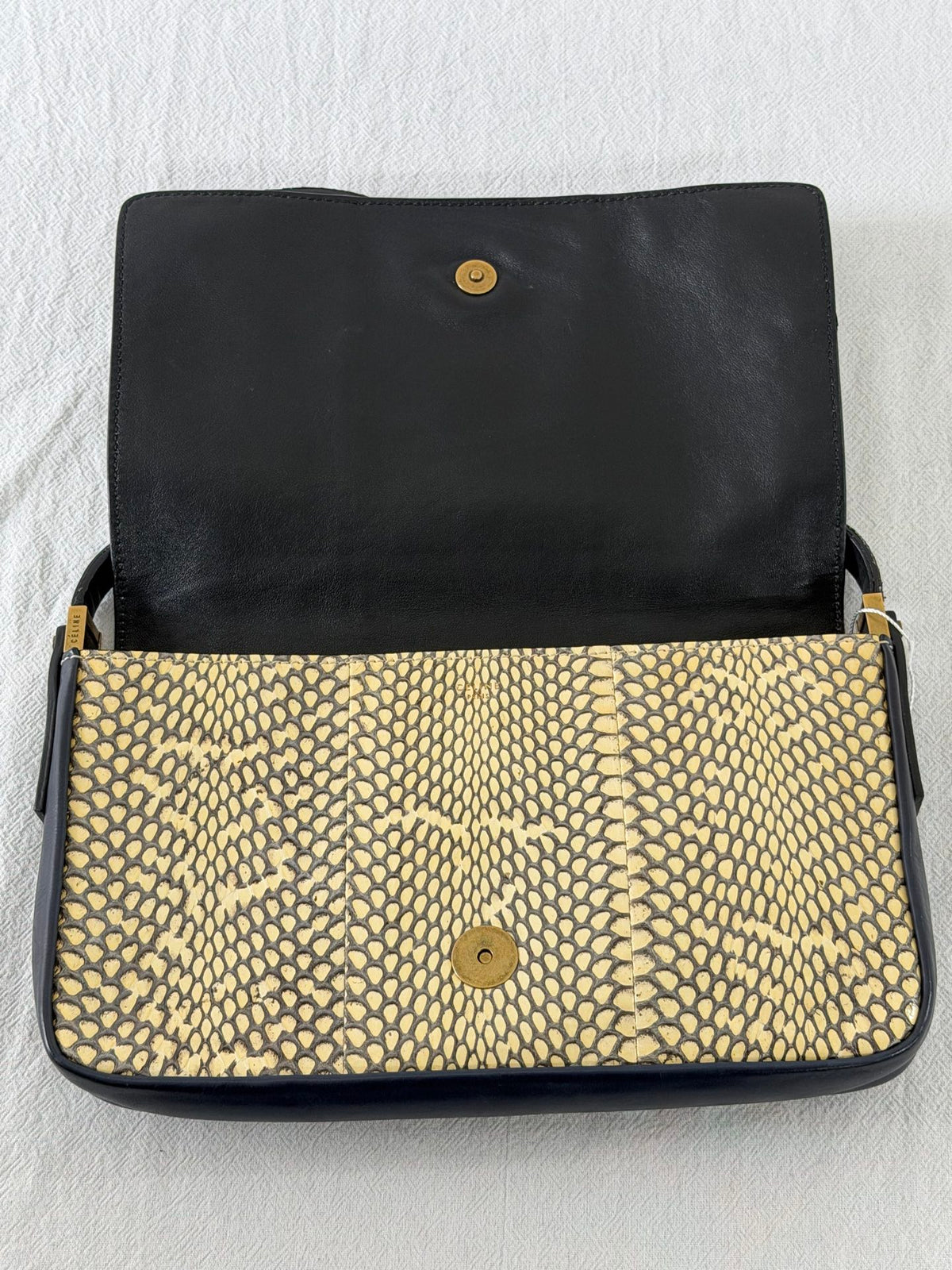 CELINE Python Leather Shoulder Bag