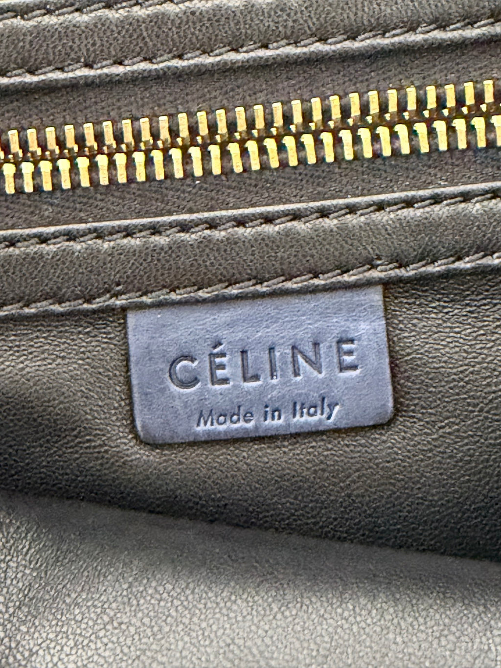 CELINE Python Leather Shoulder Bag