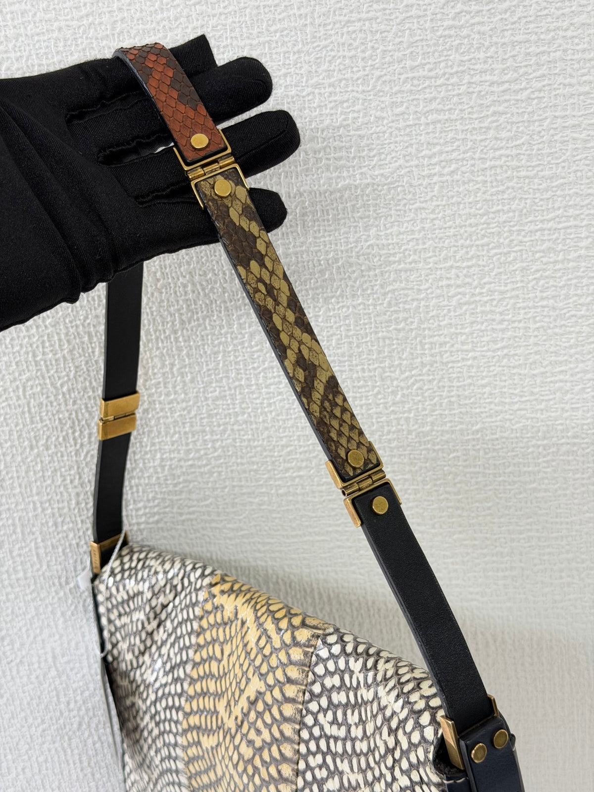 CELINE Python Leather Shoulder Bag