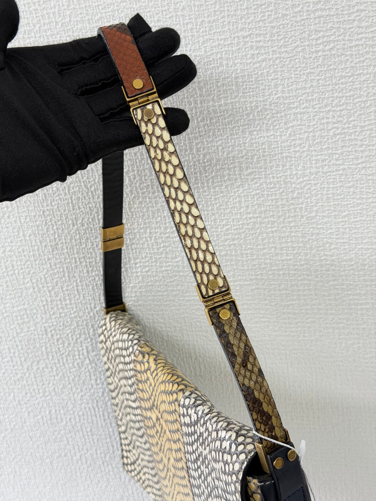 CELINE Python Leather Shoulder Bag