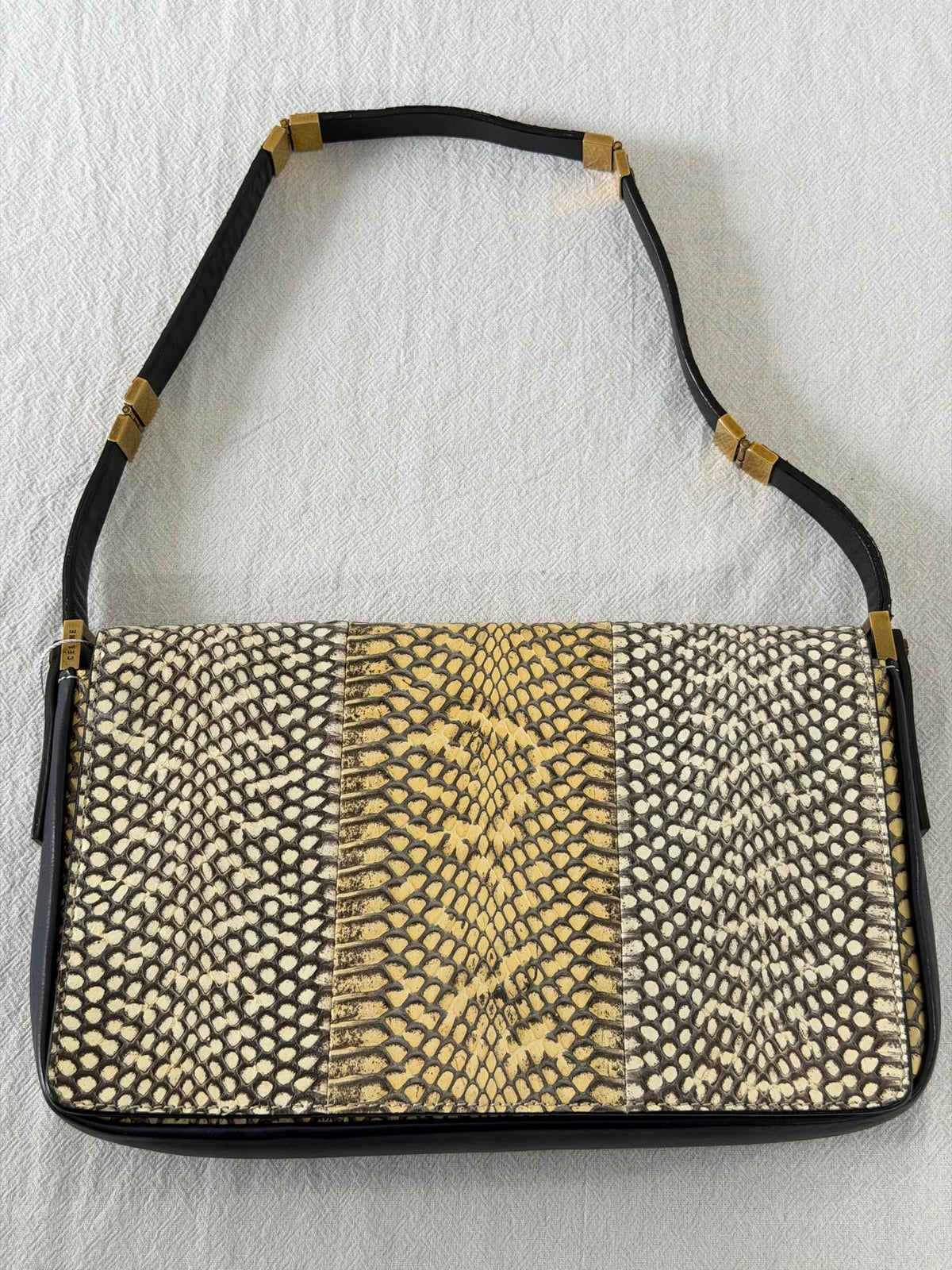 CELINE Python Leather Shoulder Bag