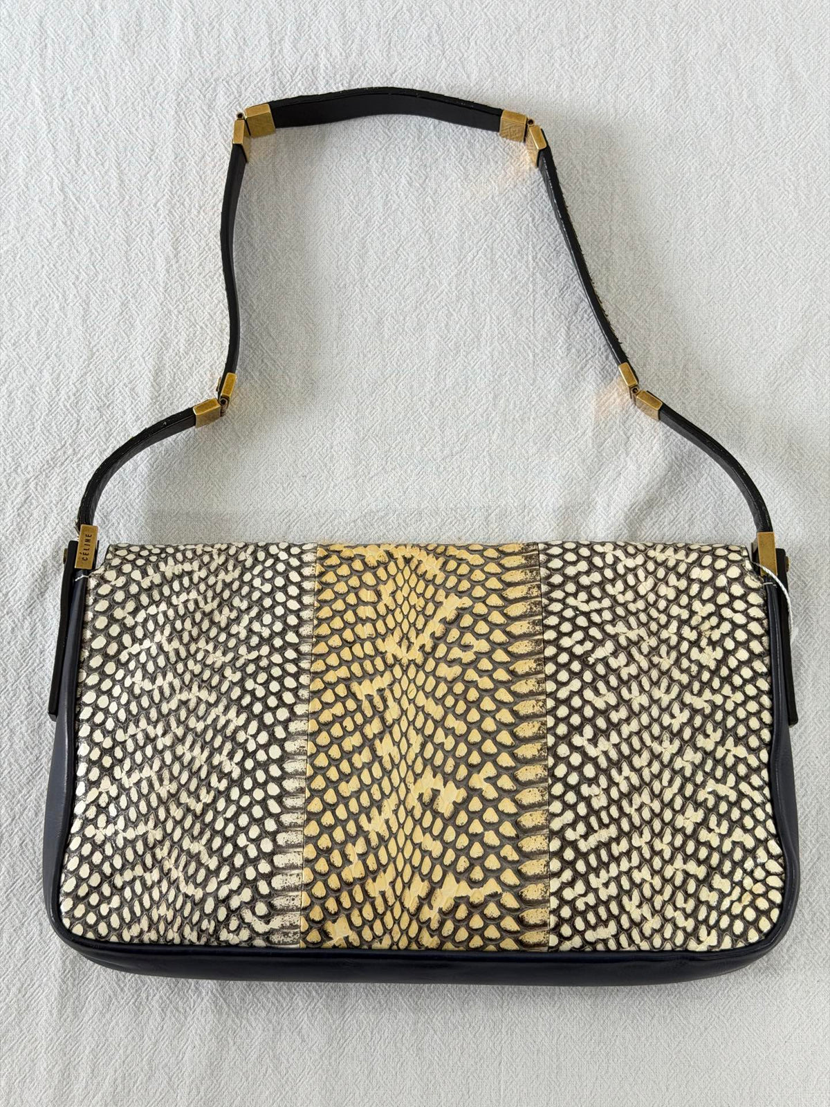 CELINE Python Leather Shoulder Bag
