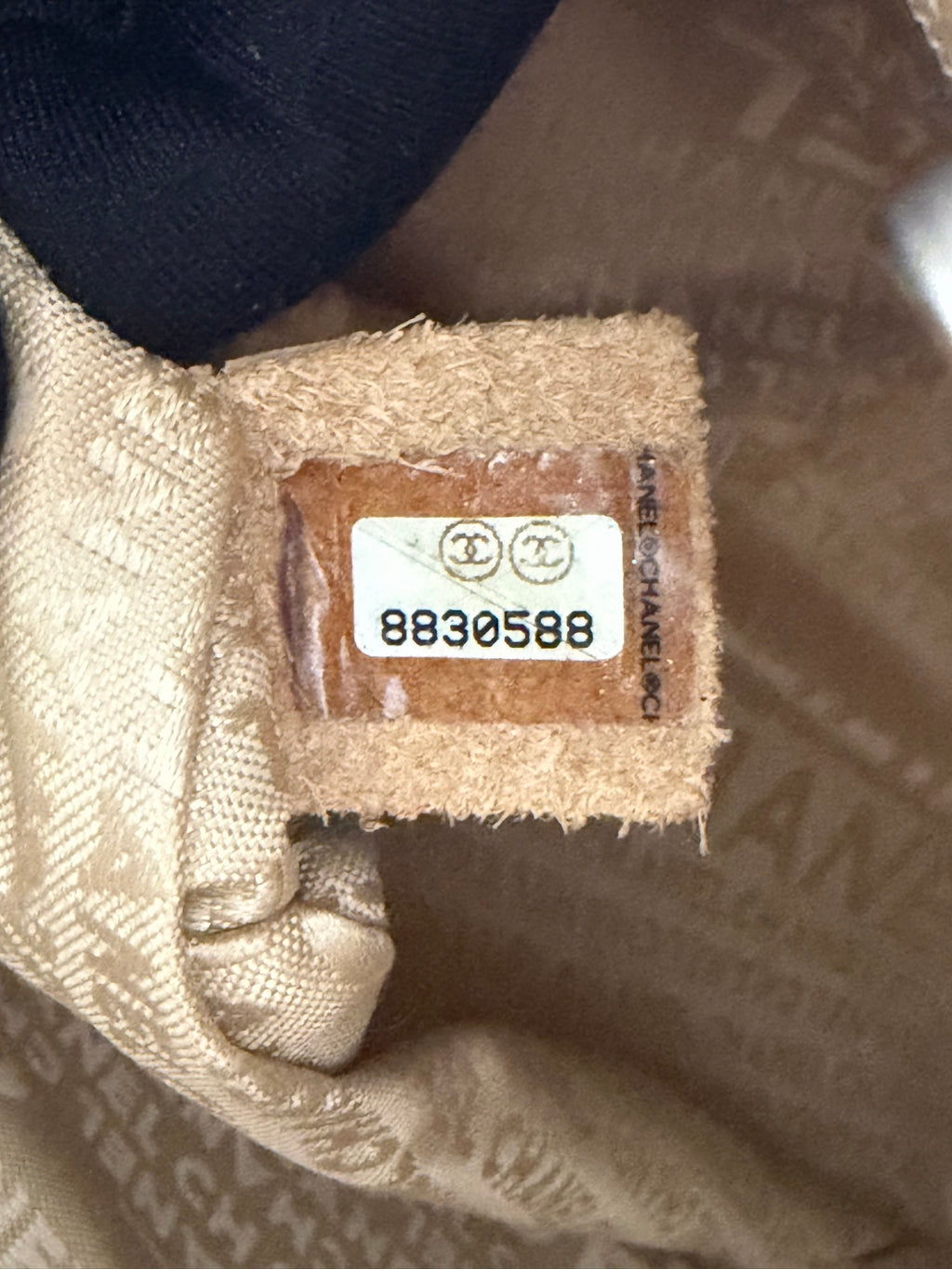 CHANEL Icon Line Embossed Tote Bag