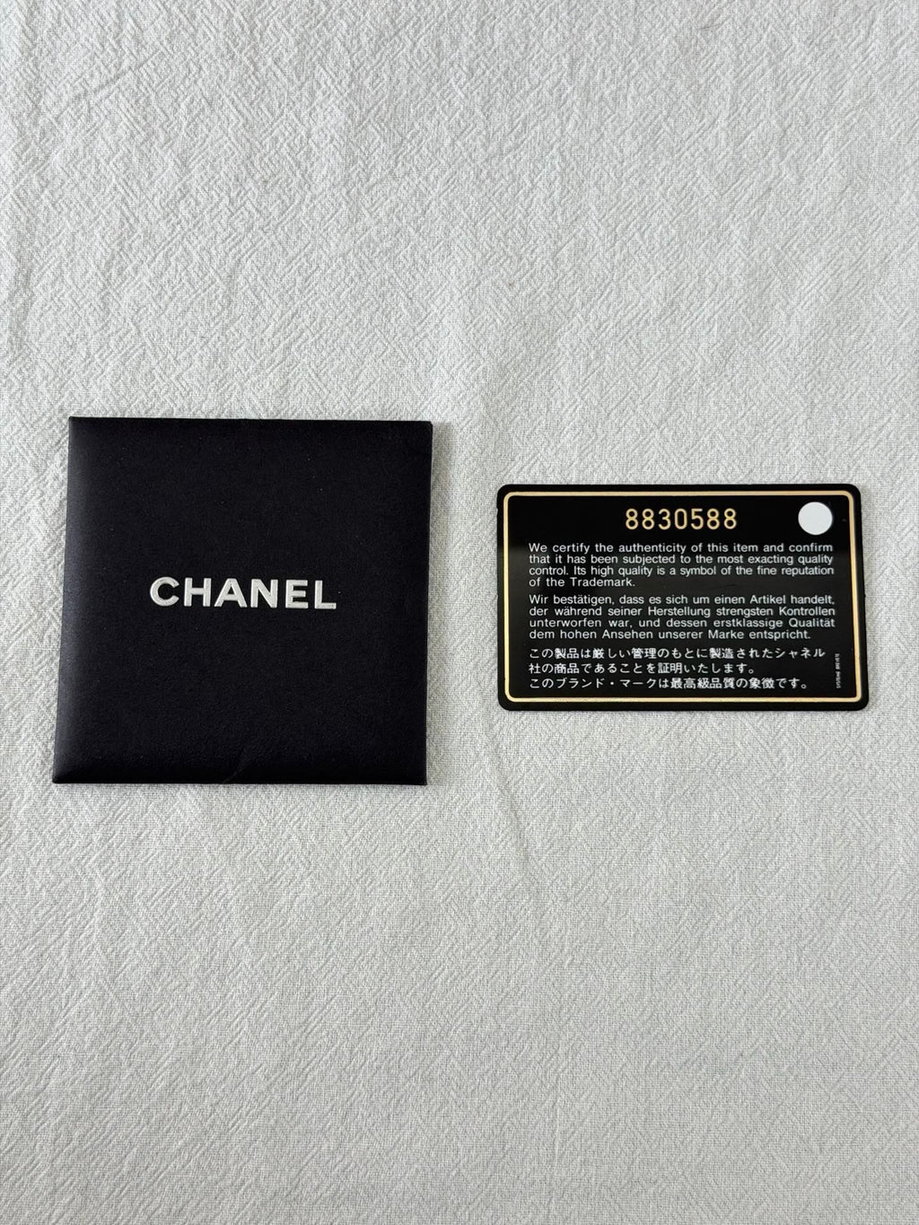 CHANEL Icon Line Embossed Tote Bag