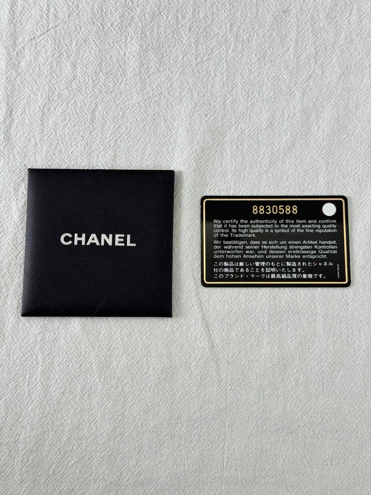 CHANEL Icon Line Embossed Tote Bag