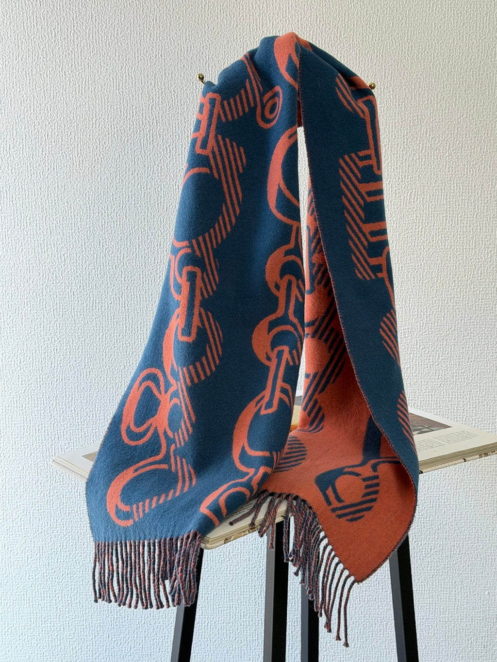 Hermès Casaque Do Ré Boucles Cashmere Scarf