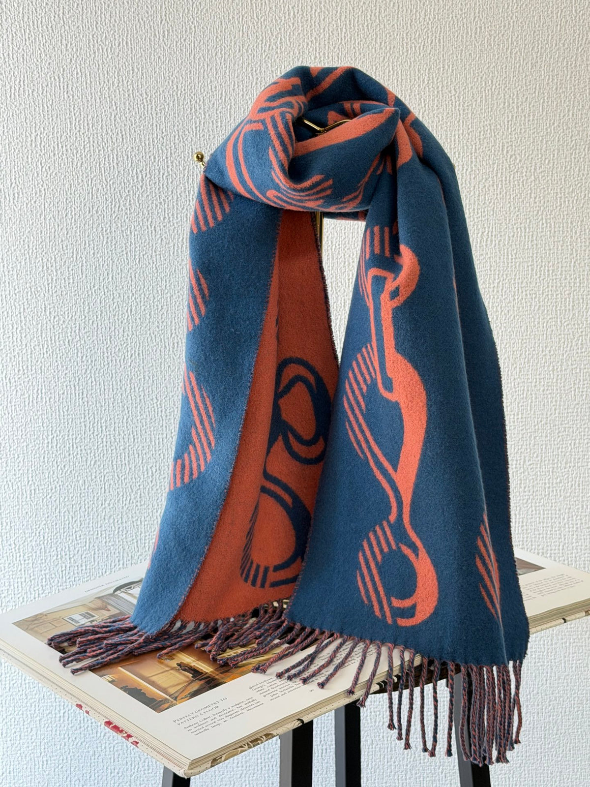 Hermès Casaque Do Ré Boucles Cashmere Scarf