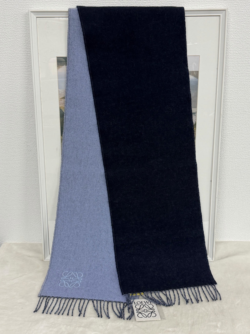 LOEWE Bicolor Anagram Cashmere Scarf