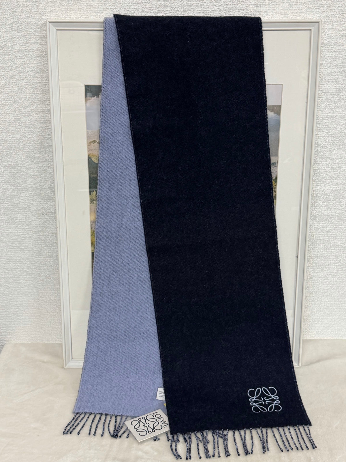 LOEWE Bicolor Anagram Cashmere Scarf
