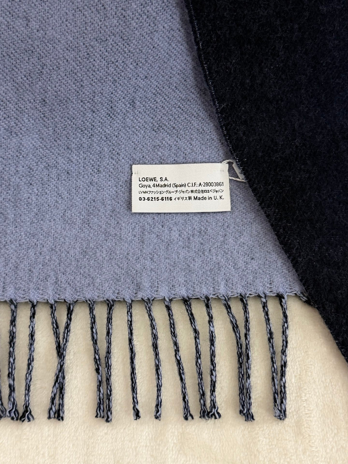 LOEWE Bicolor Anagram Cashmere Scarf