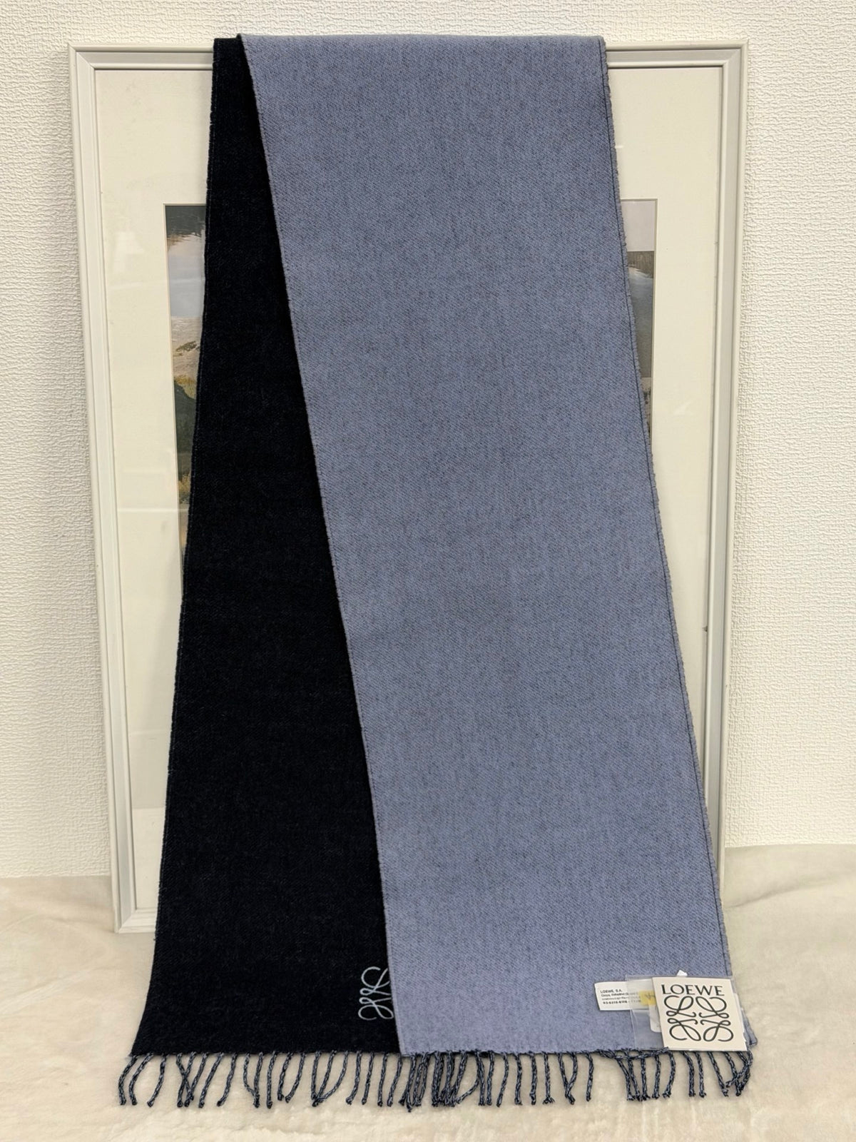 LOEWE Bicolor Anagram Cashmere Scarf