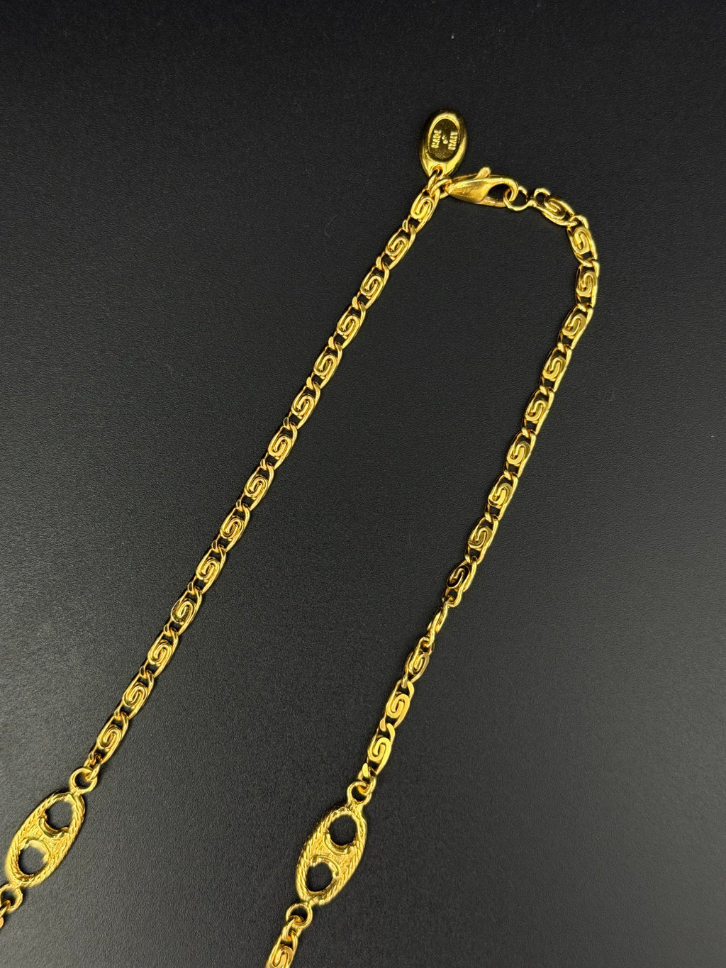 CELINE Triomphe Macadam Station Long Chain Necklace