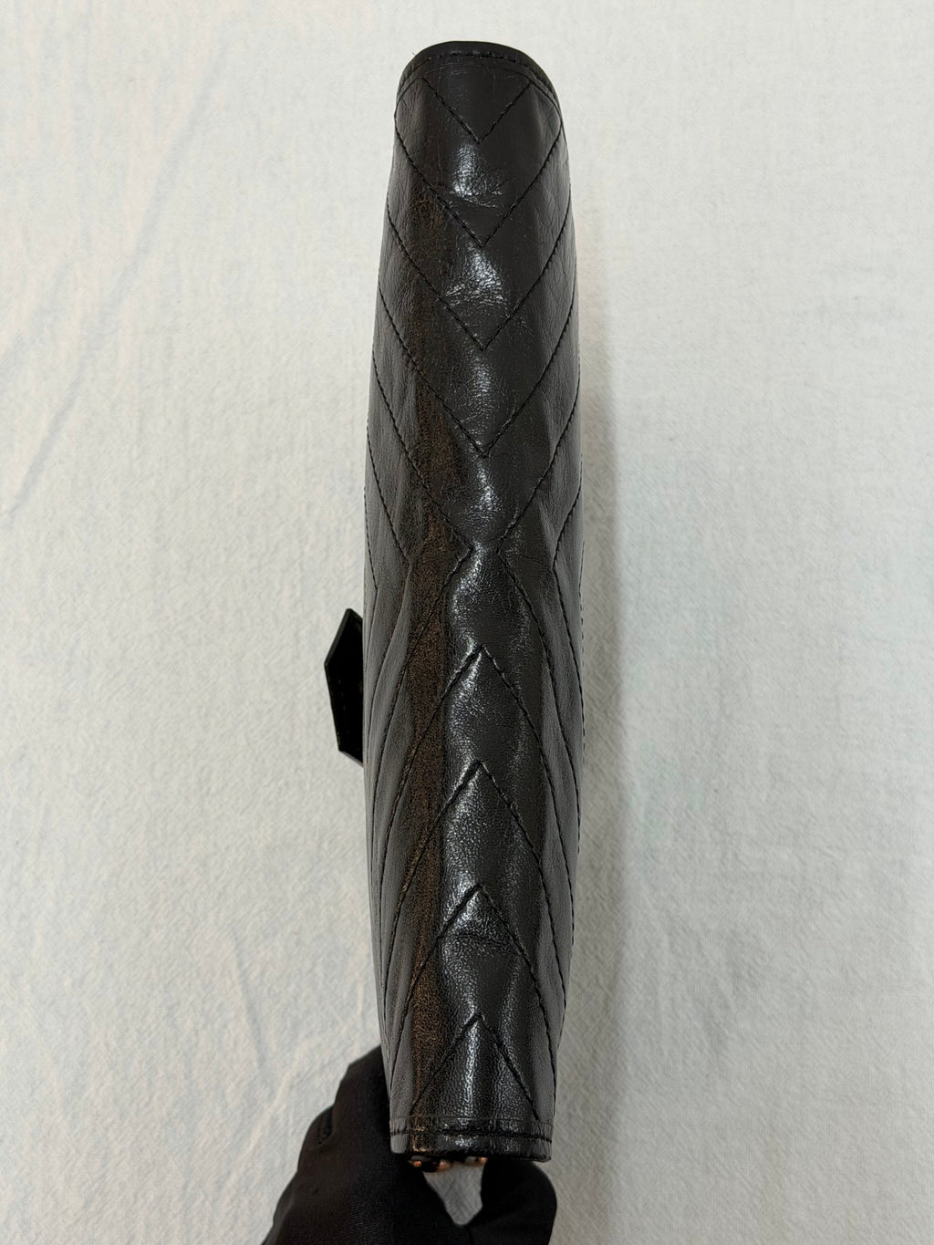 Yves Saint Laurent  Chevron Quilted Flap Clutch Bag