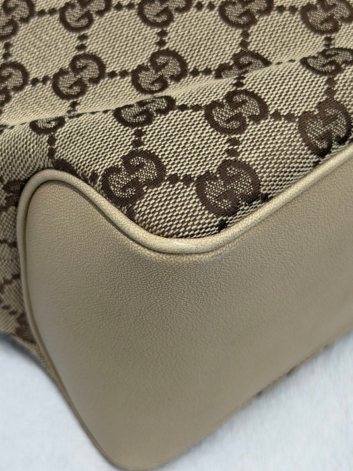 GUCCI  GG Canvas Braided Strap Bucket Shoulder Bag