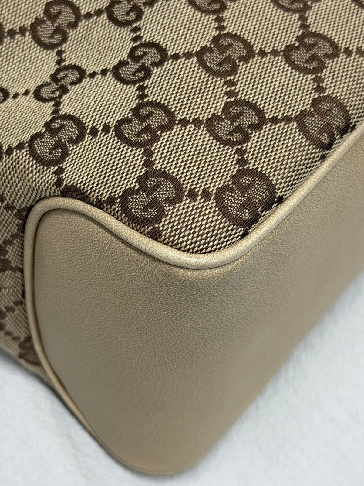 GUCCI  GG Canvas Braided Strap Bucket Shoulder Bag