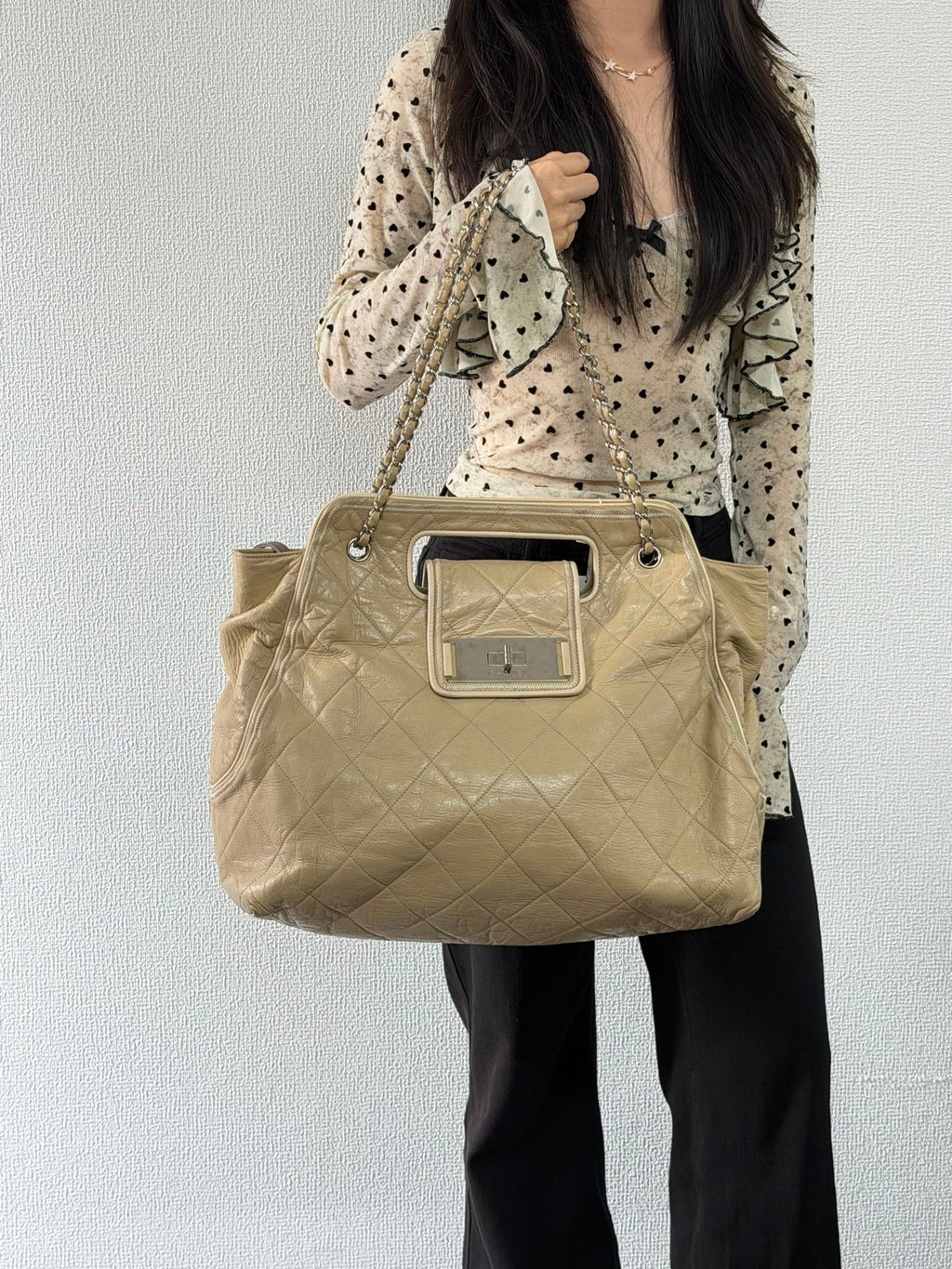 CHANEL  Mademoiselle East/West Accordion Tote Bag